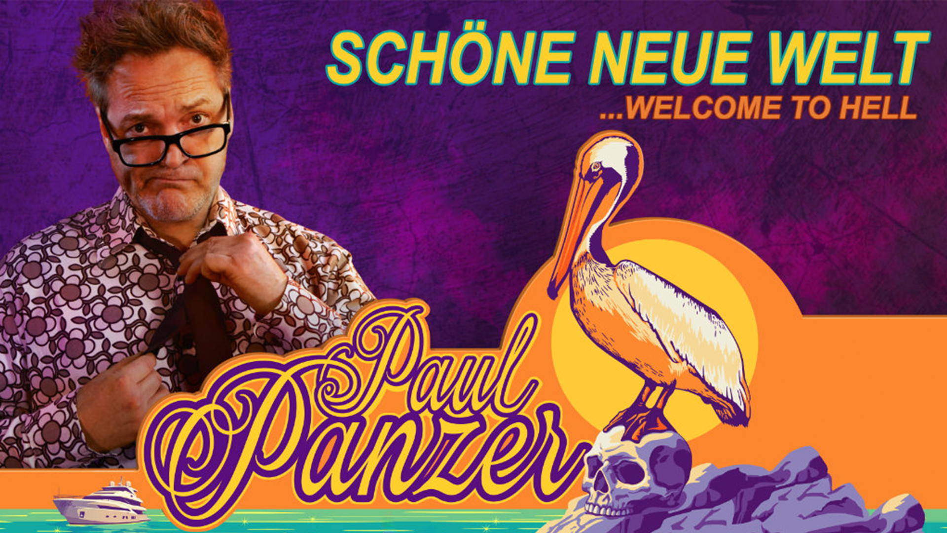 Satirisches Urlaubssujet mit Totenkopf