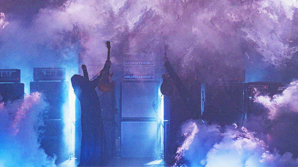 Sunn o))) live auf der Bühne mit viel Nebel